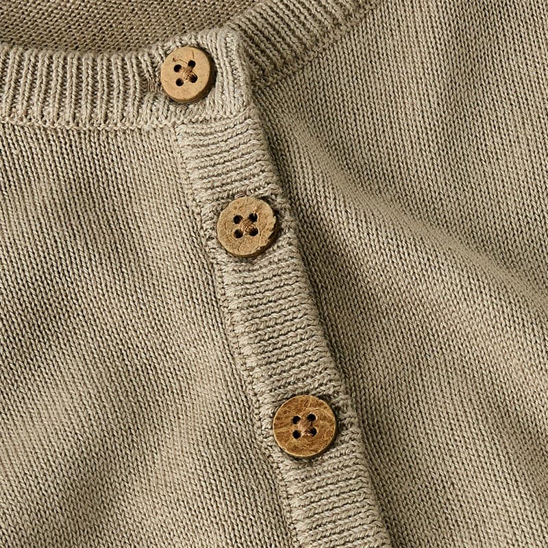 Lil' Atelier Kinderen Dundo Gebreide Vest Oxford Tan - Afbeelding 3