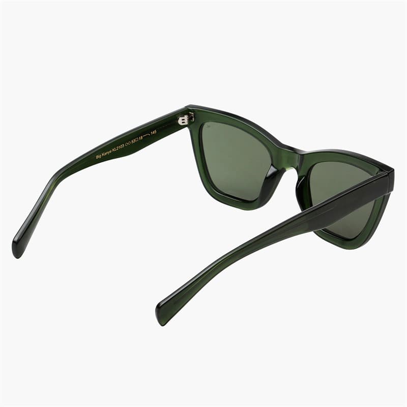 A Kjærbede Grote Kanye Zonnebril Dark Green Transparent - Afbeelding 2