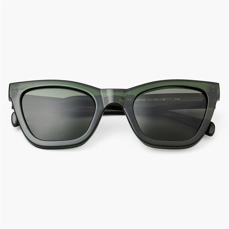 A Kjærbede Grote Kanye Zonnebril Dark Green Transparent - Afbeelding 3