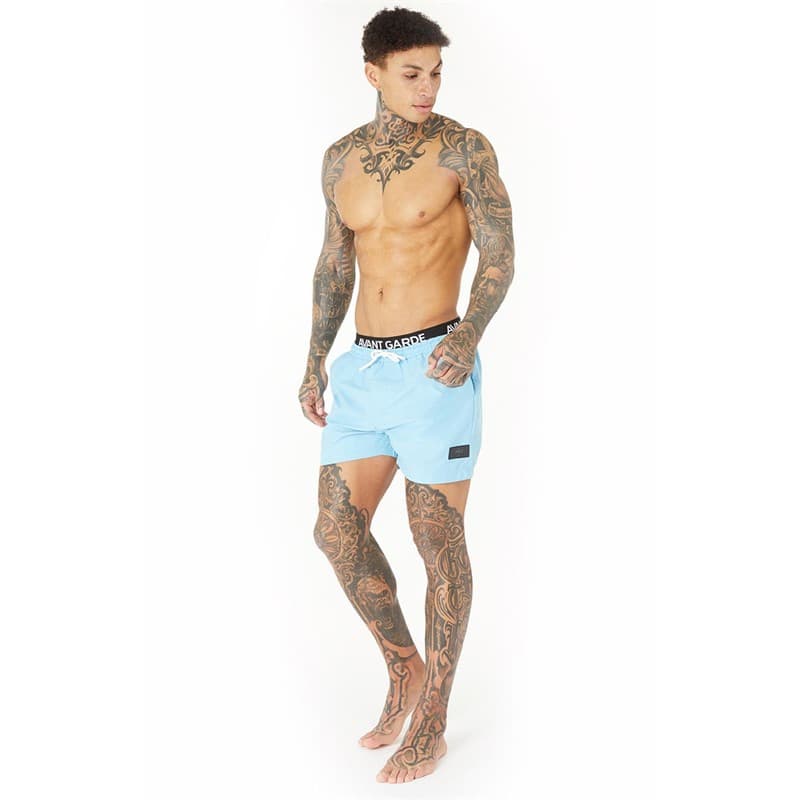Avant Garde Heren Abroad Zwemshorts Lichtblauw - Afbeelding 4