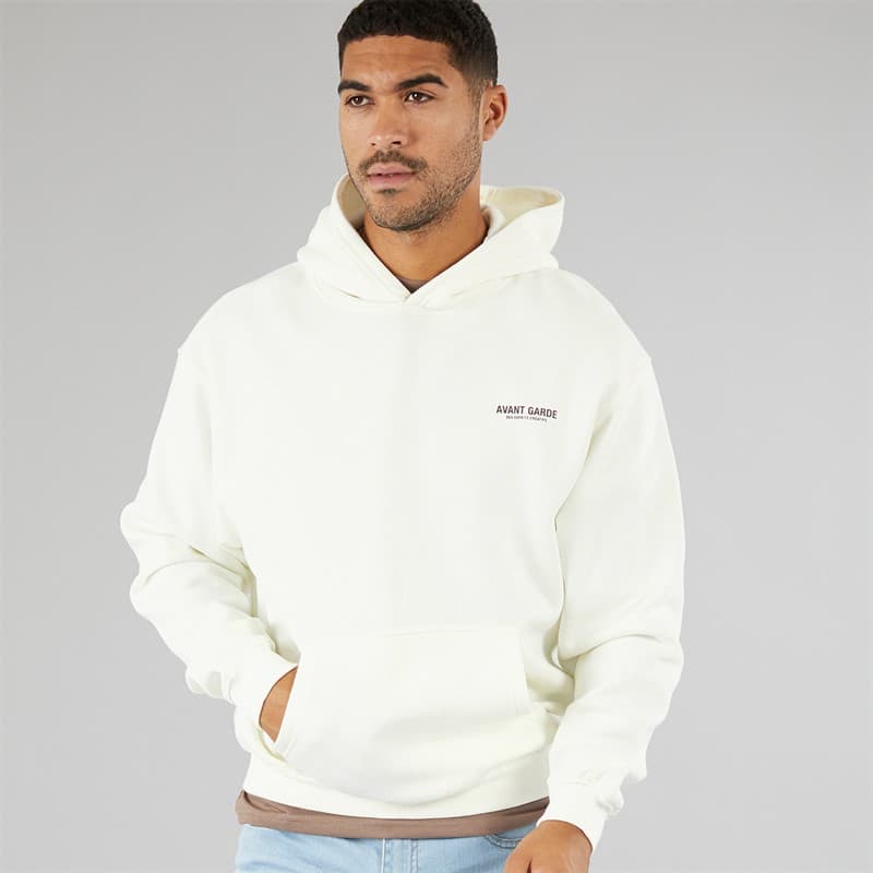 Avant Garde Hoodie Ecru Heren - Afbeelding 1