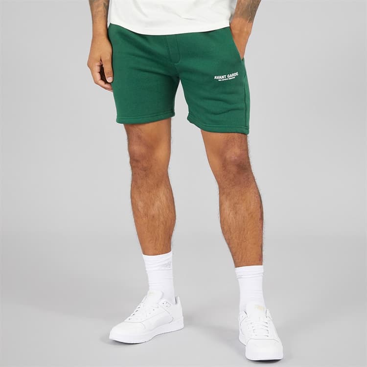 Avant Garde Heren Creatieve Shorts Emerald