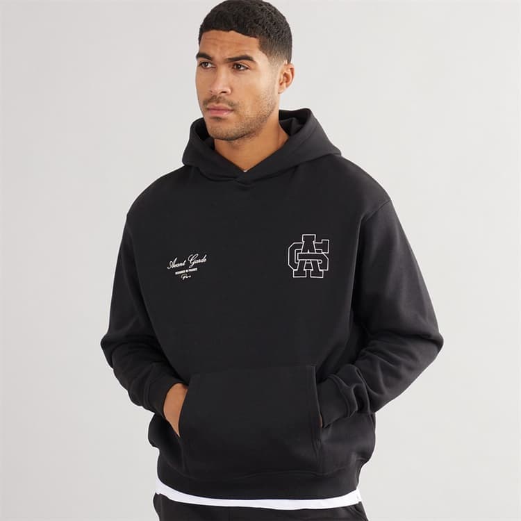Avant Garde Heren Emblem Hoodie Zwart