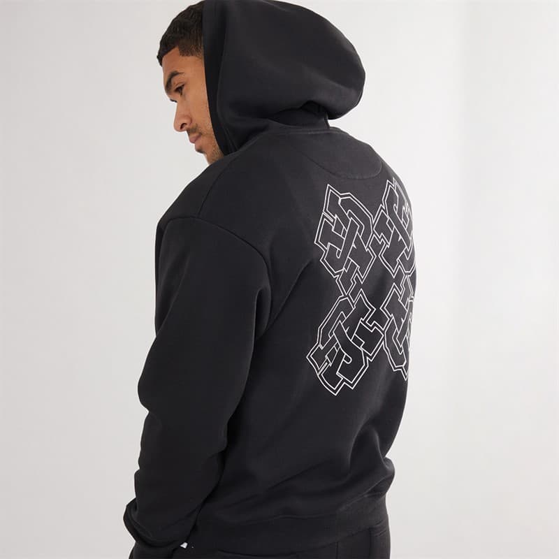 Avant Garde Heren Emblem Hoodie Zwart - Afbeelding 2
