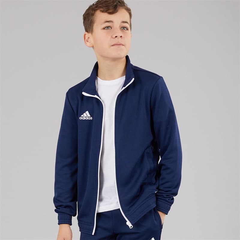 adidas Junior Entrada 22 Poly Trainingsjack Team Navy Blue - Afbeelding 1