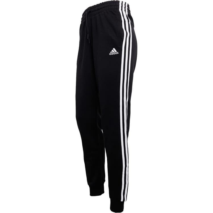 adidas Essentials Trainingsbroek Dames 3-Strepen French Terry Zwart/Wit