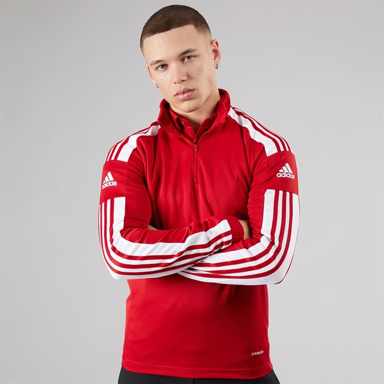 adidas Heren Squadra 21 1/4 Zip Trainingsshirt Team Power Red/Wit