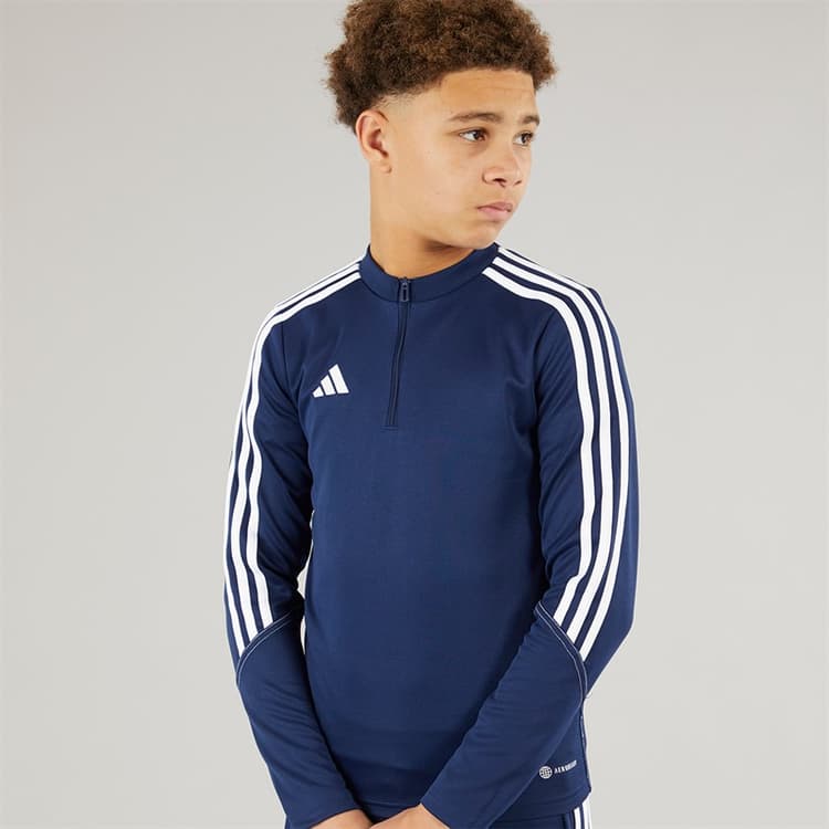 adidas Junioren Tiro 23 Club 1/4 Zip Training Top Team Blue/Wit