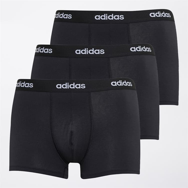 adidas Heren Micro Flex Katoen Drie Pack Boxershorts Zwart
