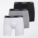 adidas Heren katoen stretch drie pak boxer briefs Zwart/Wit/Grijs