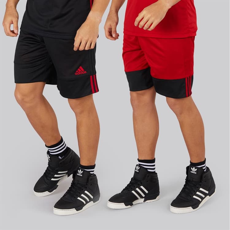 adidas Heren 3G Snelheid Omkeerbare Basketbal Shorts Zwart/Power Red