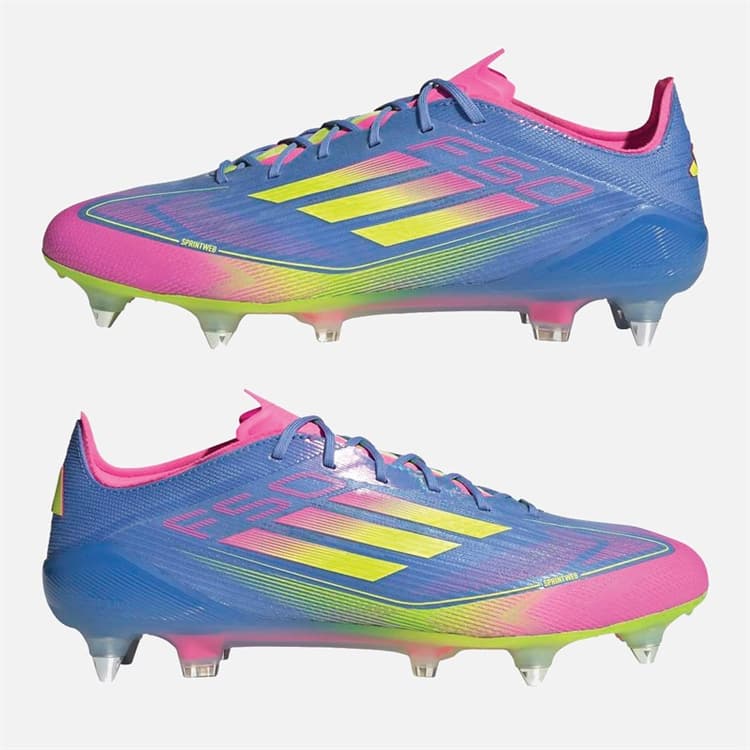 adidas Herenschoenen F50 Elite Celestial Victory Pack SG Zachte Ondergrond Voetbalschoenen Blue Fusion/Lucid Lemon/Lucid Pink
