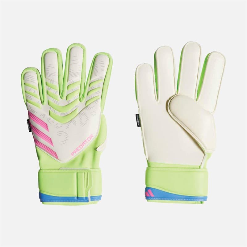 adidas Heren Predator Match Finger Save Keeper Handschoenen Wit/Lucid Lemon/Lucid Pink - Afbeelding 1