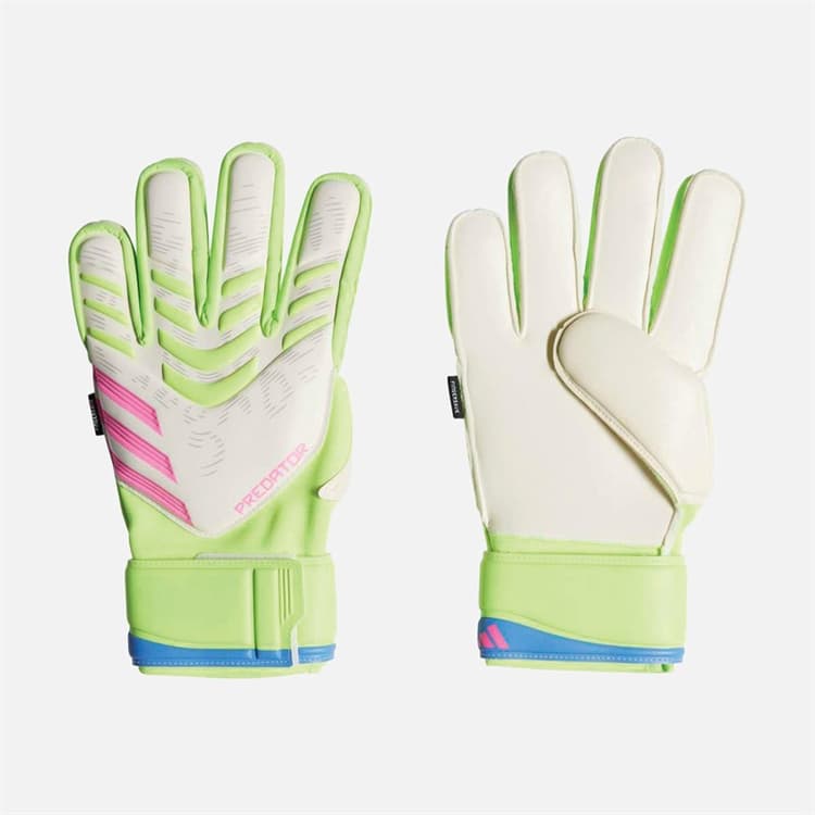 adidas Heren Predator Match Finger Save Keeper Handschoenen Wit/Lucid Lemon/Lucid Pink