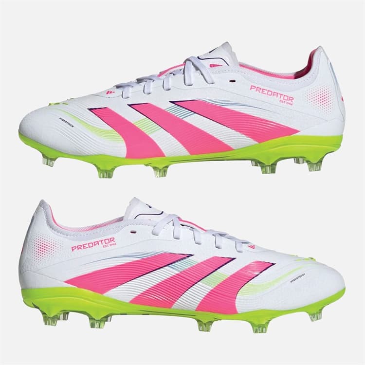 adidas Heren Predator Pro Celestrial Victory Pack FG Vaste Grond Voetbalschoenen Cloud White/Lucid Pink/Lucid Lemon
