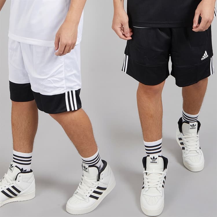 adidas Heren 3G Speed Omkeerbare Basketbal Short Zwart/Wit