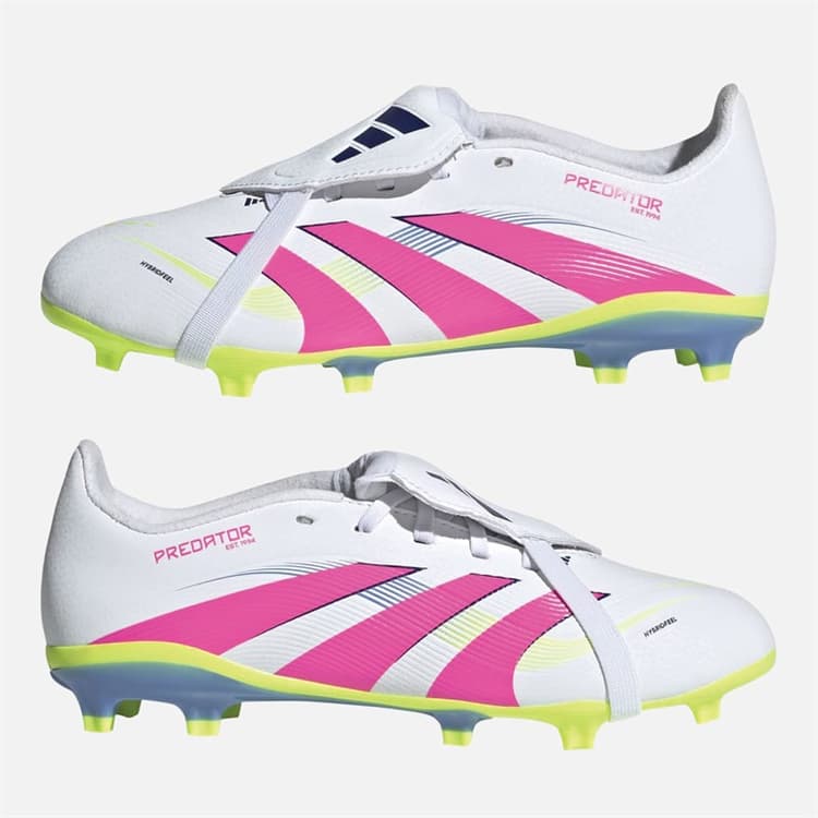 adidas Junior Predator League Celestial Victory Pack FT FG Firm Ground Voetbalschoenen Cloud White/Lucid Pink/Lucid Lemon