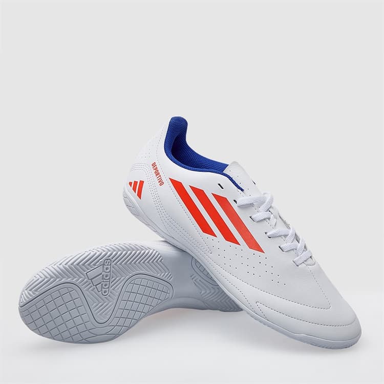 adidas Heren Deportivo III In Zaalvoetbalschoenen Cloud White/Solar Red/Lucid Blue