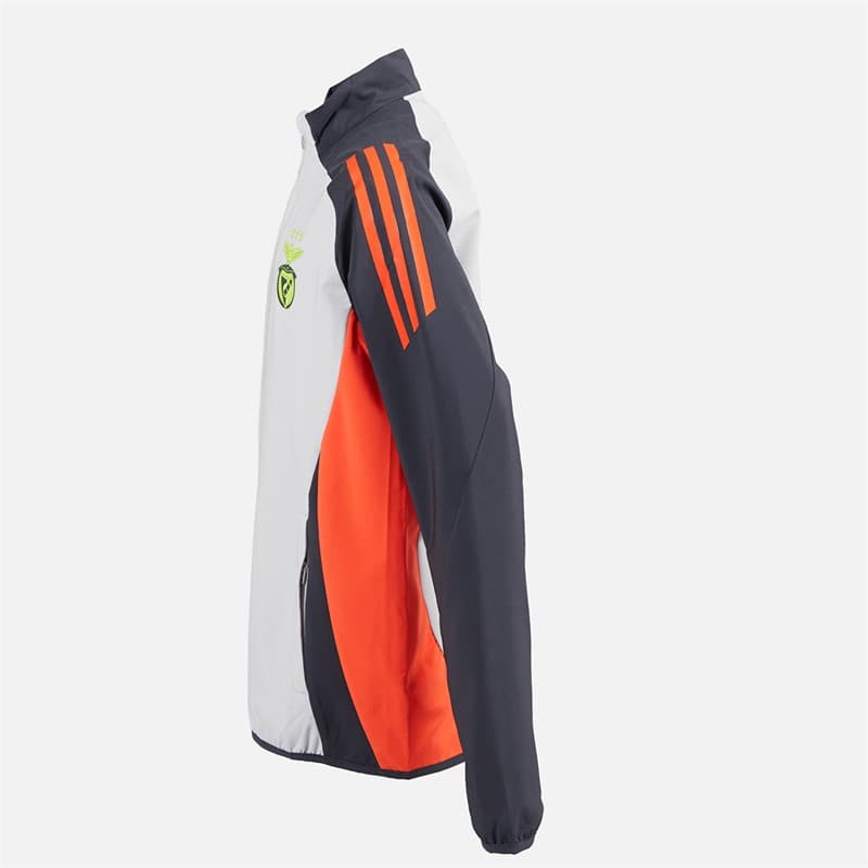 adidas Jongens SL Benfica Presentatiejas Licht Effen Grijs/Semi Zonne-Oranje Lgh Solid Grey/Semi Solar Orange - Afbeelding 3