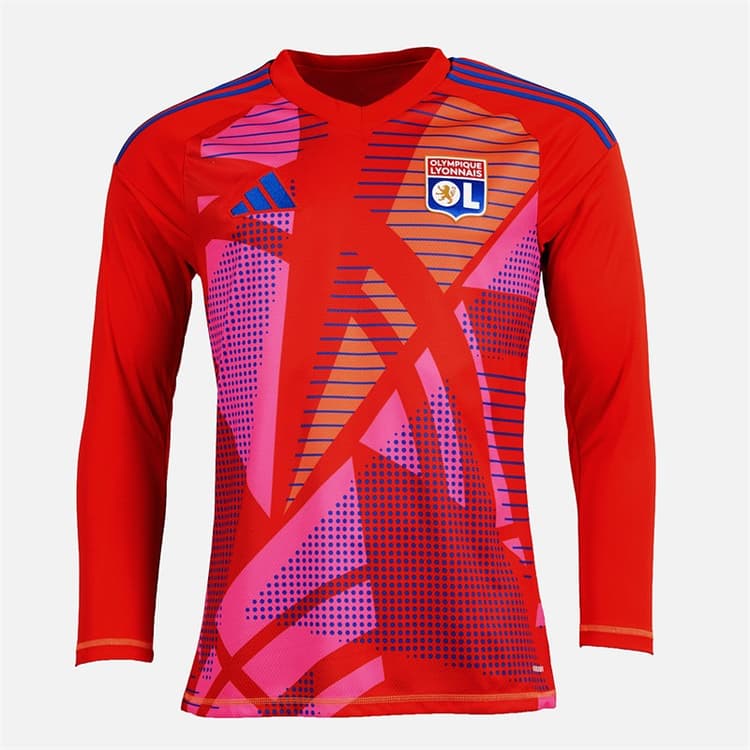 adidas Heren OL Olympique Lyon 24/25 Lange Mouwen Keepersshirt Rood