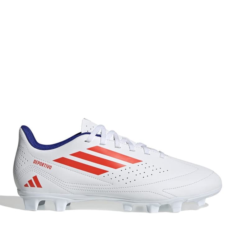 adidas Heren Deportivo III Fxg Flexibele Ondergrond Voetbalschoenen Cloud White/Solar Red/Lucid Blue