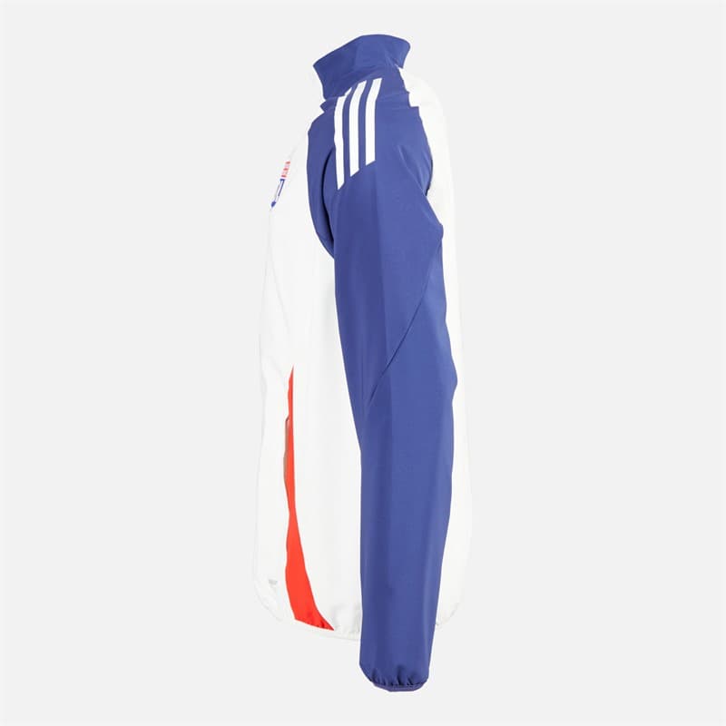 adidas Heren OL Olympique Lyon Presentatie Jas wit Tint/Midnight Indigo/Bright Red - Afbeelding 3