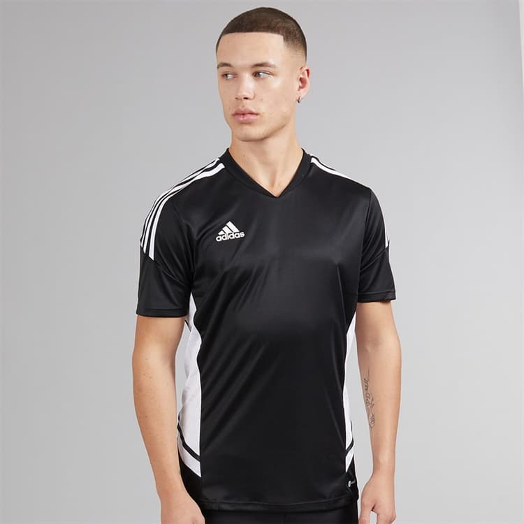 adidas Heren Condivo 22 T-shirt Zwart/Wit
