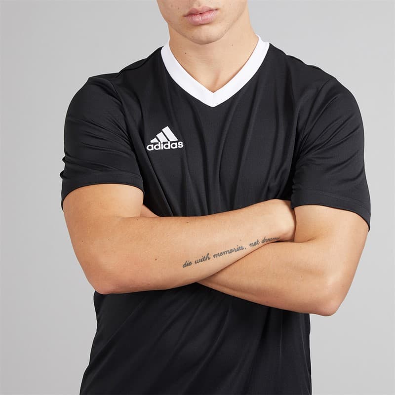 adidas Heren Entrada 22 T-shirt Zwart - Afbeelding 3