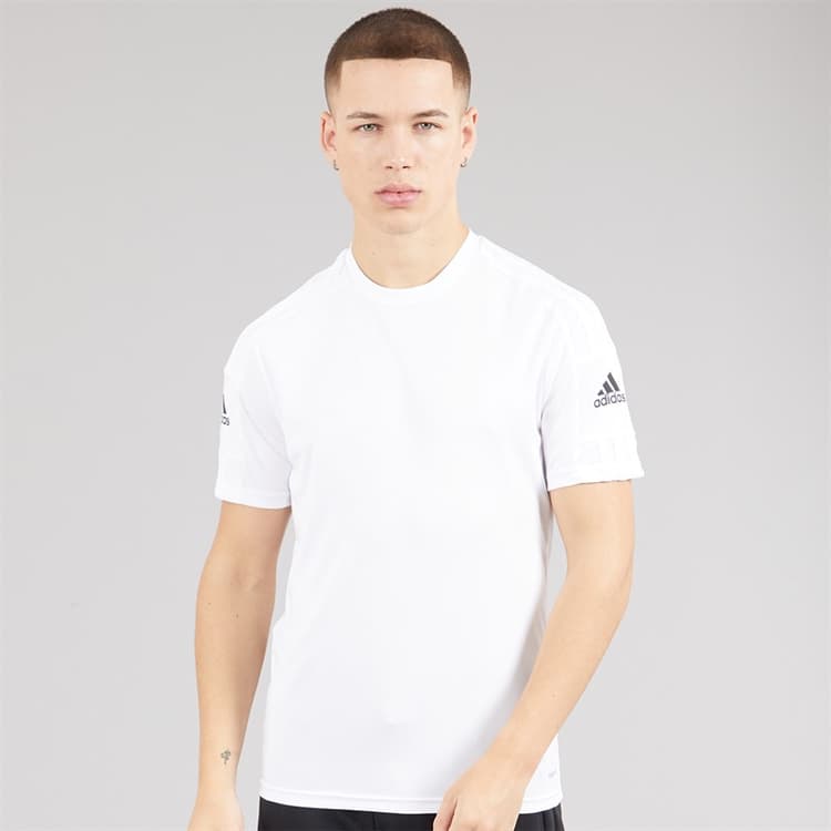 adidas Heren Squadra 21 T-Shirt Wit/Wit/Zwart