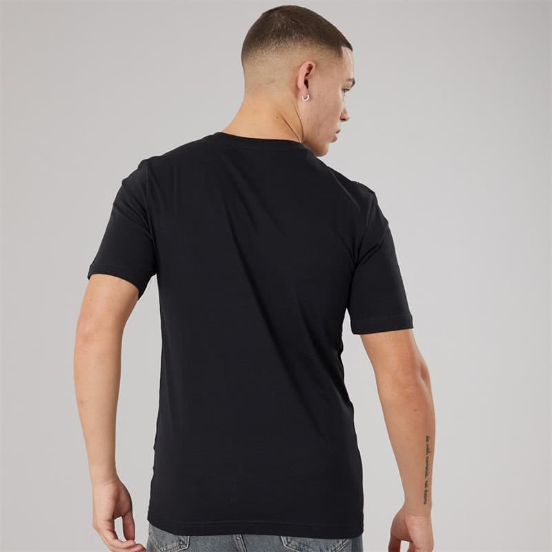 adidas Heren Lounge Slippers Grafisch T-shirt met Zak Zwart - Afbeelding 2