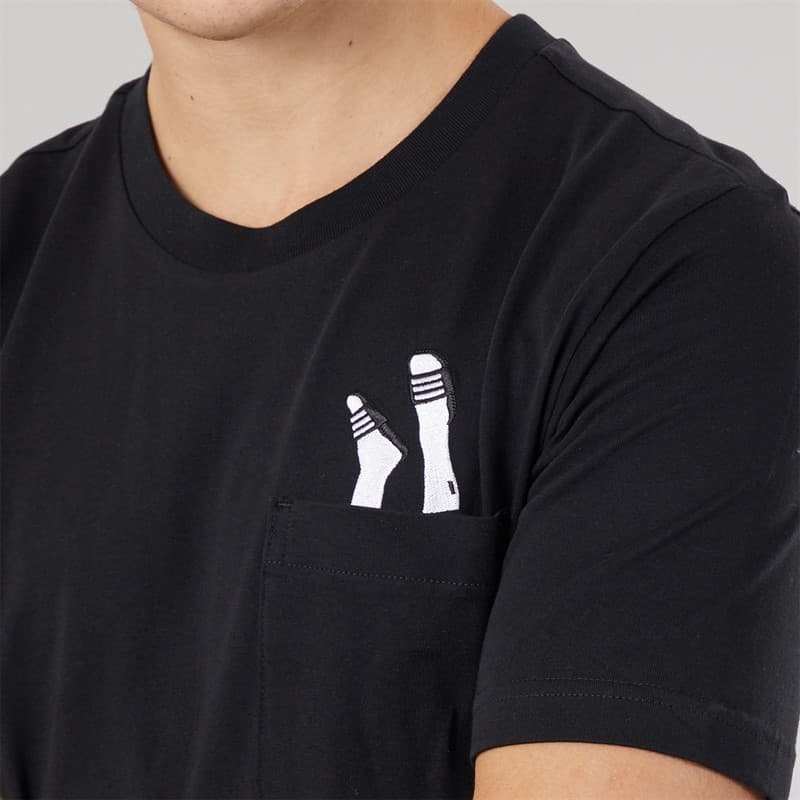 adidas Heren Lounge Slippers Grafisch T-shirt met Zak Zwart - Afbeelding 5
