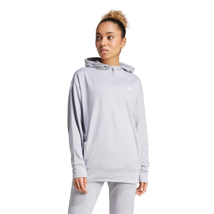 adidas Dames AEROREADY Game And Go Hoodie Glory Grey/Wit