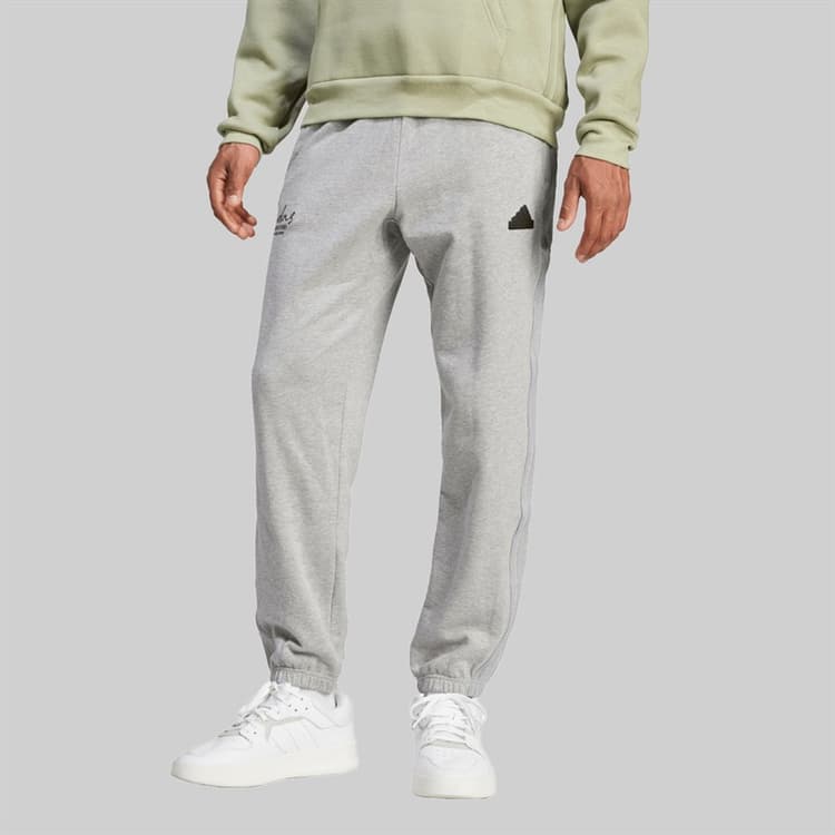 adidas Heren Merk Liefde French Terry Joggingbroek Medium Grey Heather