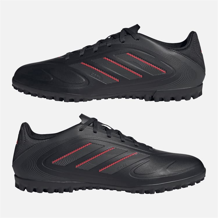 adidas Heren Copa Pure 3 Club TF Astro Voetbalschoenen Core Black/Carbon/Lucid Red