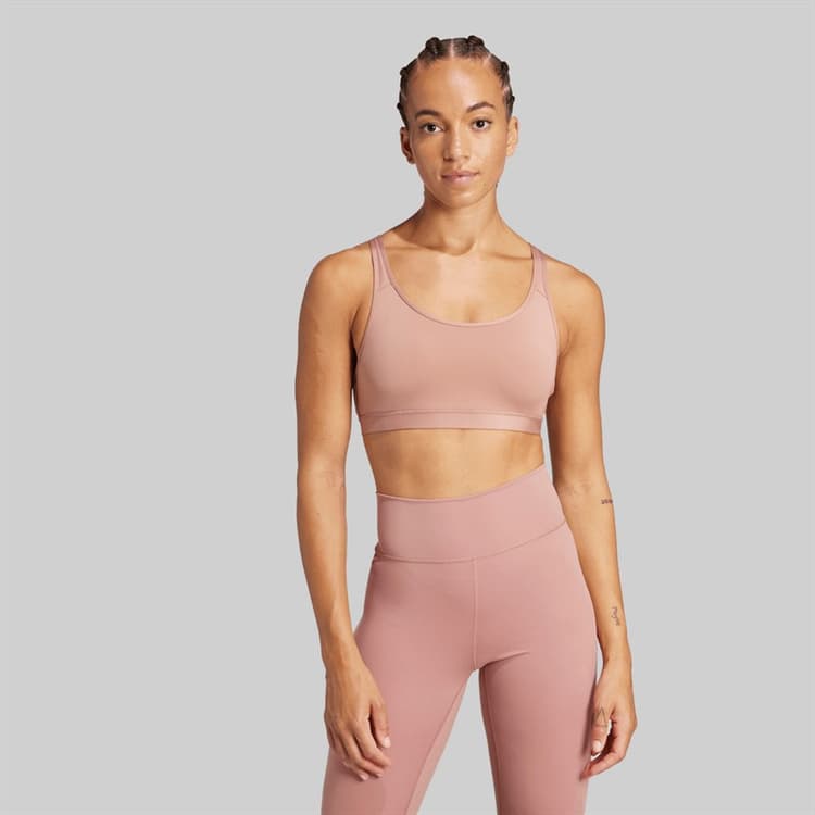 adidas Dames All Me Essentials Lichte Ondersteuning Beha Warm Clay