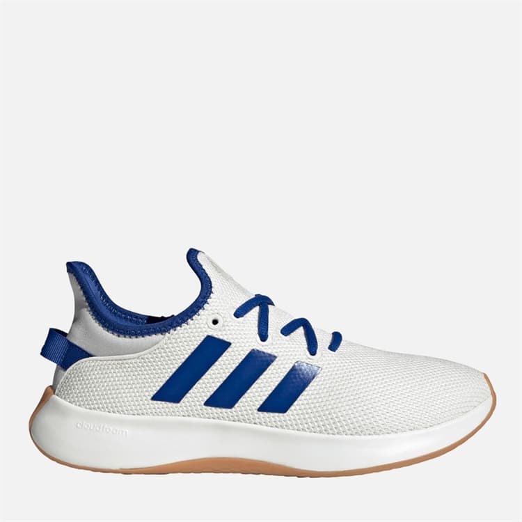 adidas Dames Cloudfoam Pure Trainers Core White/Royal Blue/Grey One