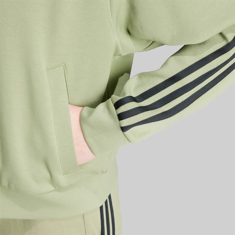 adidas Dames Future Icons 3-Stripes Volledige Rits Hoodie Tent Green - Afbeelding 4