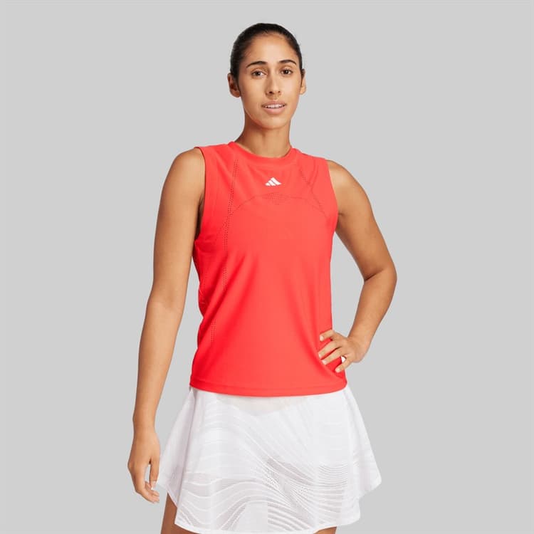 adidas Dames Match Pro Climacool Tennis Tanktop Semi Lucid Red