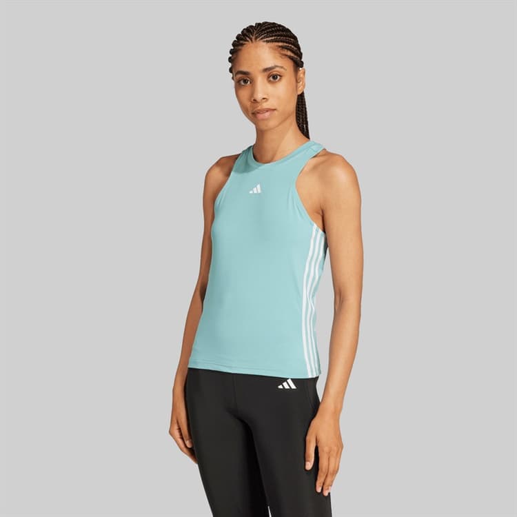adidas Dames AEROREADY Train Essentials 3 Strepen Tanktop Mint Tone/Wit