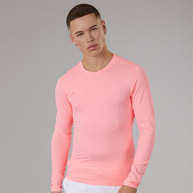 adidas Heren Tech Fit Lange Mouwen T-shirt Pink Spark