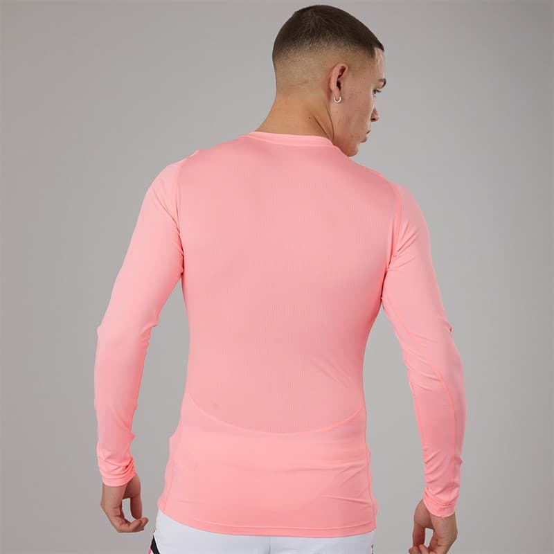 adidas Heren Tech Fit Lange Mouwen T-shirt Pink Spark - Afbeelding 2