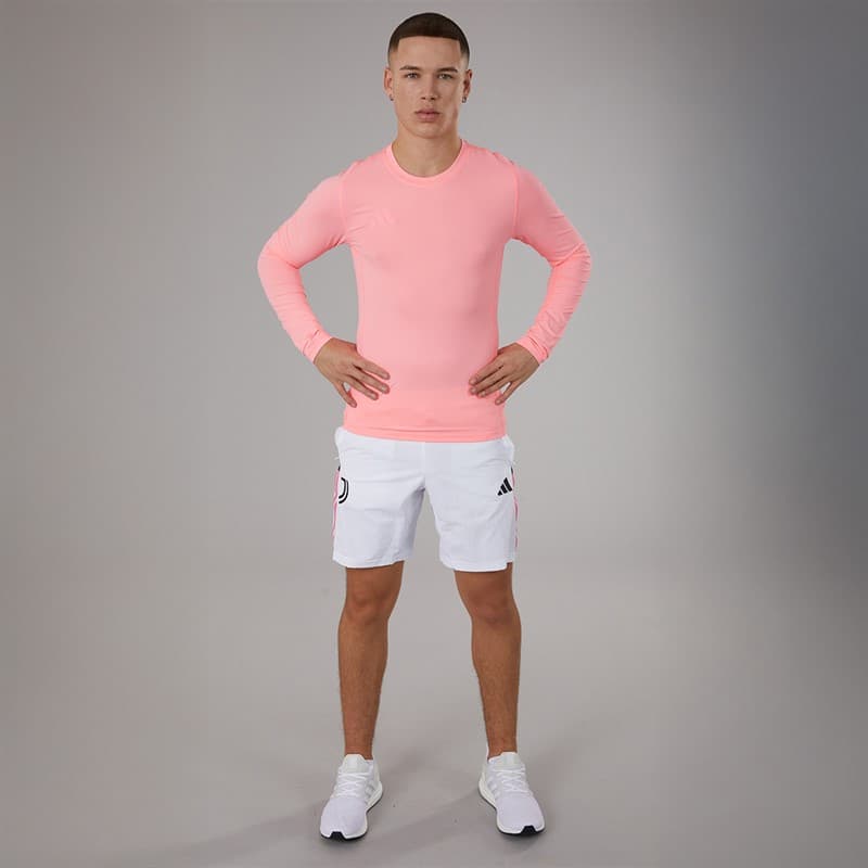adidas Heren Tech Fit Lange Mouwen T-shirt Pink Spark - Afbeelding 4