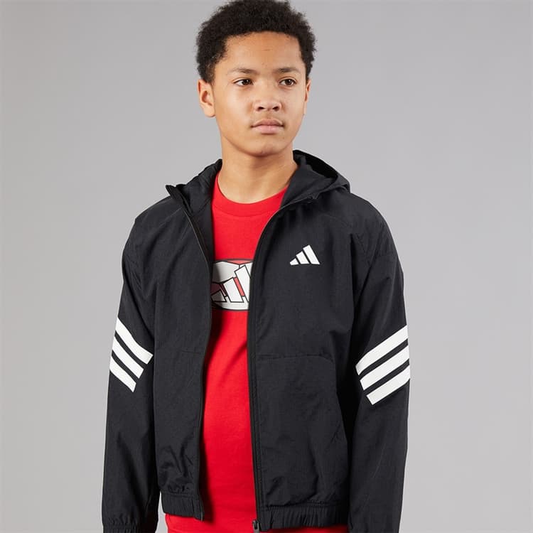 adidas Jongens Future Icons 3-Stripes Gewatteerd Trainingsjack Zwart/Wit