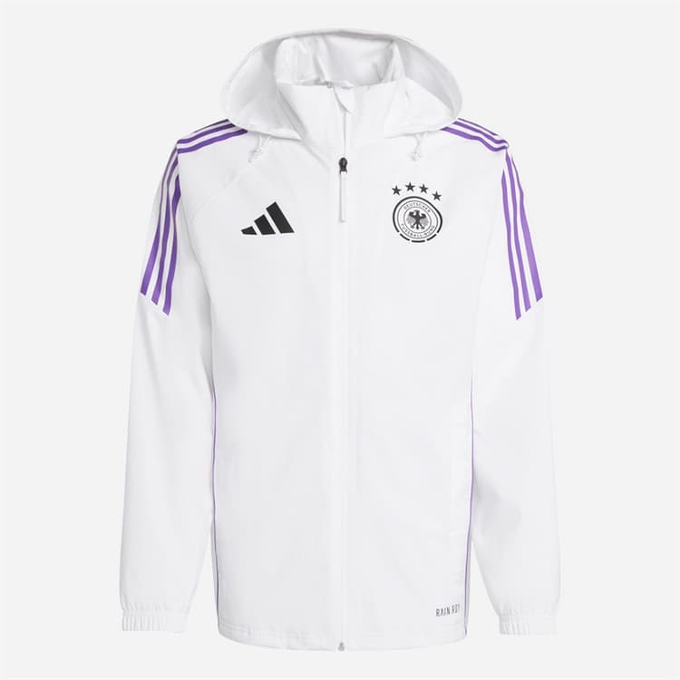 adidas Heren DFB Duitsland Tiro 24 Speler Regenjas Wit