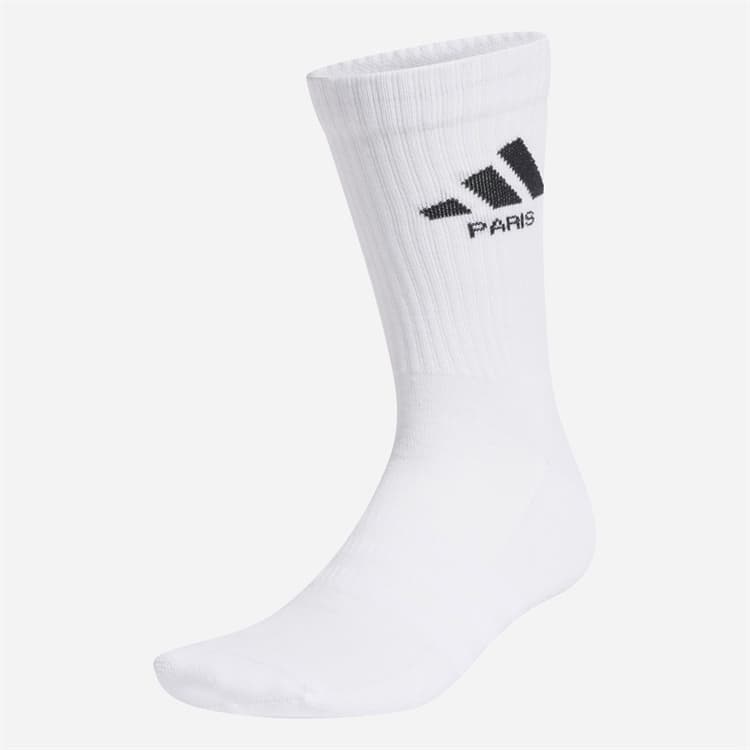 adidas Paris Logo Comfortabele Sportsokken Wit/Zwart