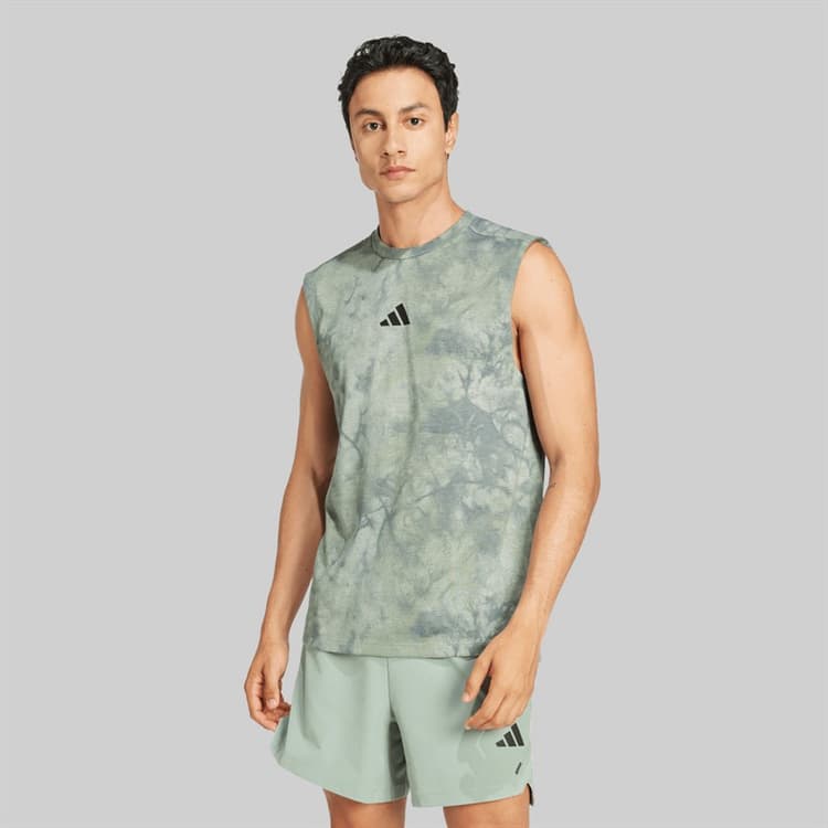 adidas Heren Primelift Grafisch Tanktop Wonder Silver/Zwart