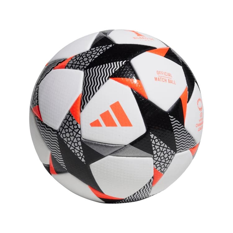 adidas UWCL Champions League Pro 23/24 Knockout Match Voetbal (FIFA Quality Pro Gecertificeerd) Wit/Zwart/Solar Red