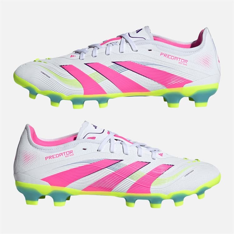 adidas Heren Predator Pro MG Multi Ground Voetbalschoenen Cloud White/Lucid Pink/Lucid Lemon