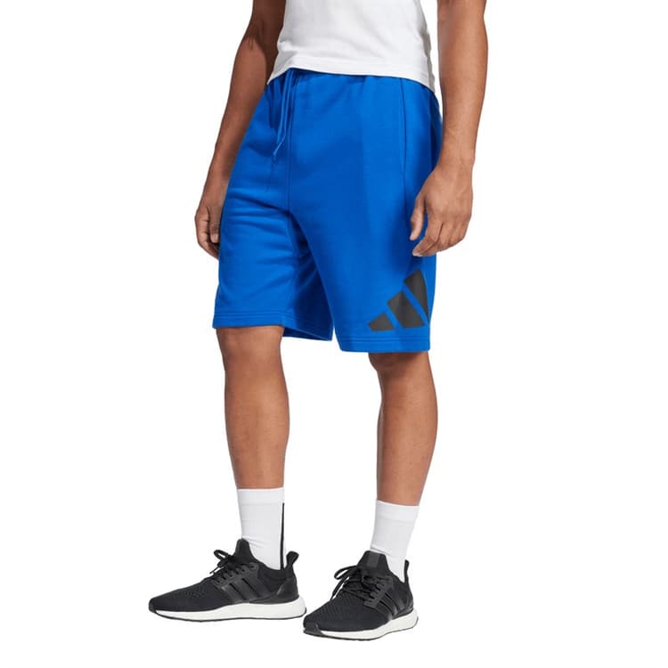 adidas Heren Essentials Grote Logo French Terry Shorts Royal Blue/Zwart