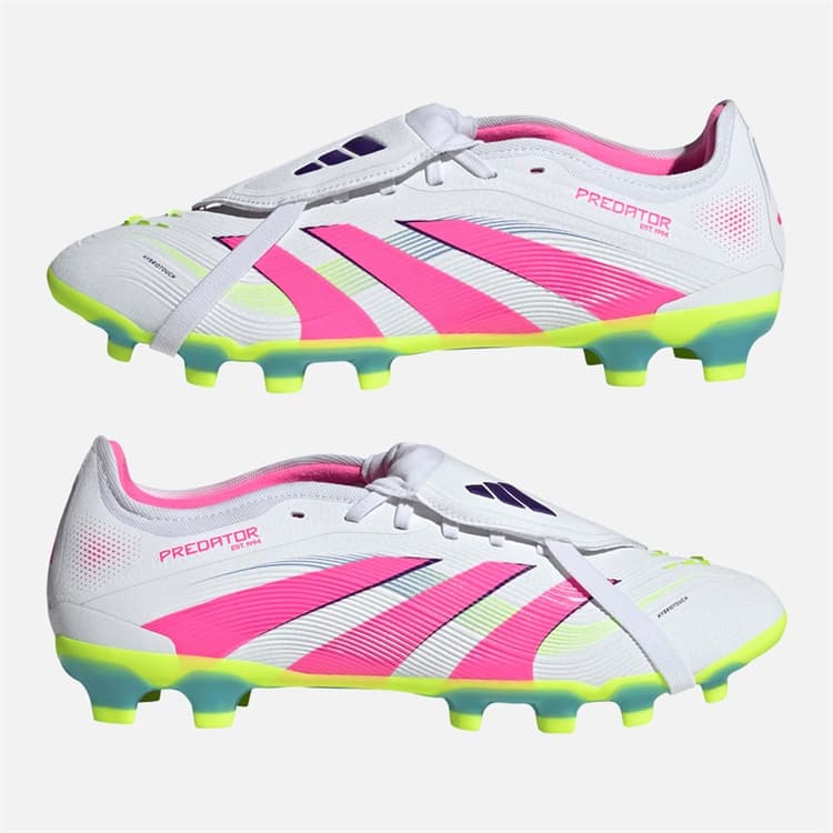 adidas Heren Predator Pro FT MG Multi Ground Fußballschuhe Cloud White/Lucid Pink/Lucid Lemon